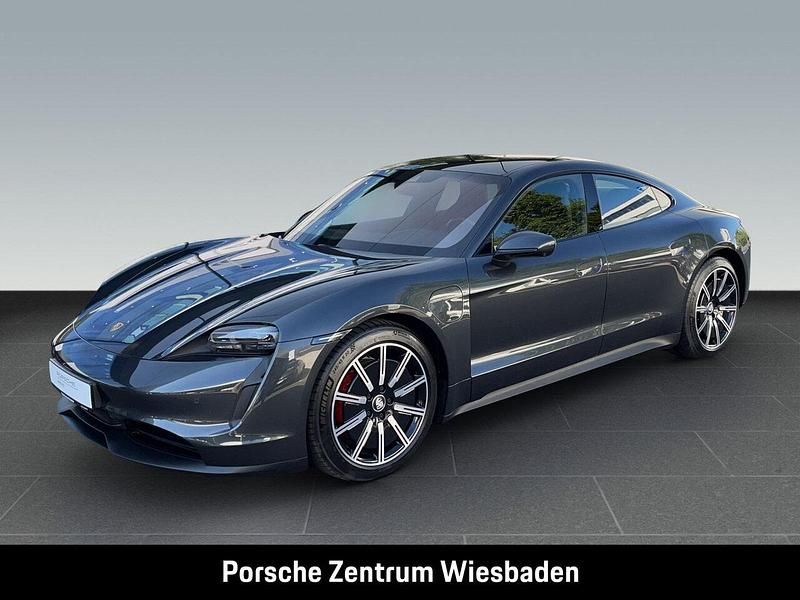 Vulkangraumetallic (metallic) Gebraucht 2022 Porsche Taycan Limousine | 79.800 € (Teuer) - Bild 1/4