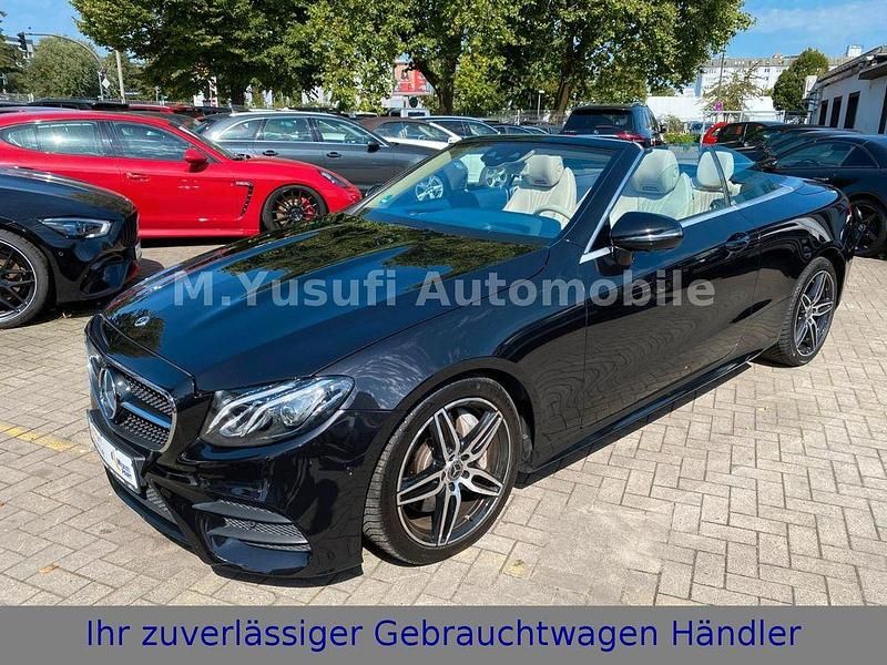 Obsidianschwarz Gebraucht 2018 Mercedes E350 AMG line Cabrio | 34.890 € (Fairer Preis) - Bild 1/4