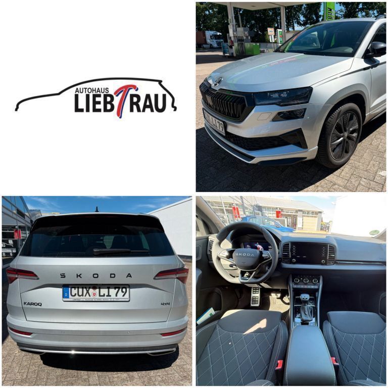 Silber Gebraucht 2025 Skoda Karoq SportLine SUV | 43.950 € (Teuer) - Bild 1/4