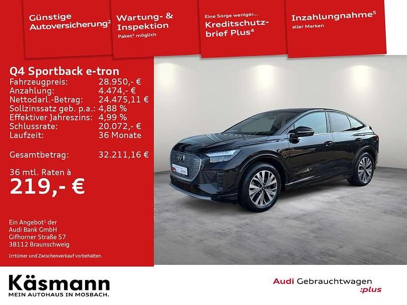 Mythosschwarz metallic Gebraucht 2022 Audi Q4 e-tron SUV | 28.950 € (Etwas zu teuer) - Bild 1/1