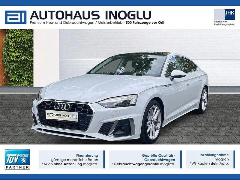 Weiß gletscherweiß metallic (metallic) Gebraucht 2024 Audi A5 S-Line Coupé | 38.480 € (Superpreis) - Bild 1/4