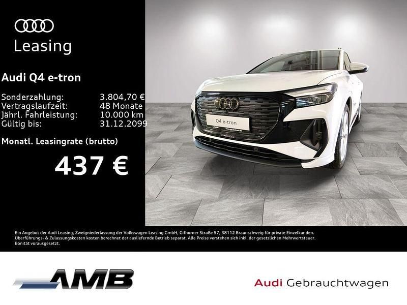 Gebraucht Audi Q4 e-tron S-Line 150 kW (204 PS) 2023 Gletscherweiß metallic SUV