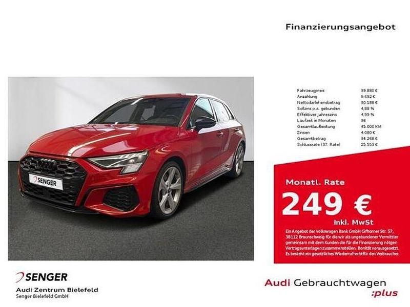 Tangorot metallic Gebraucht 2022 Audi S3 Sport Limousine | 39.880 € (Etwas zu teuer) - Bild 1/3