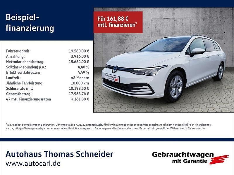 Weiß Gebraucht 2022 VW Golf VIII Life Kombi | 20.780 € (Fairer Preis) - Bild 1/4
