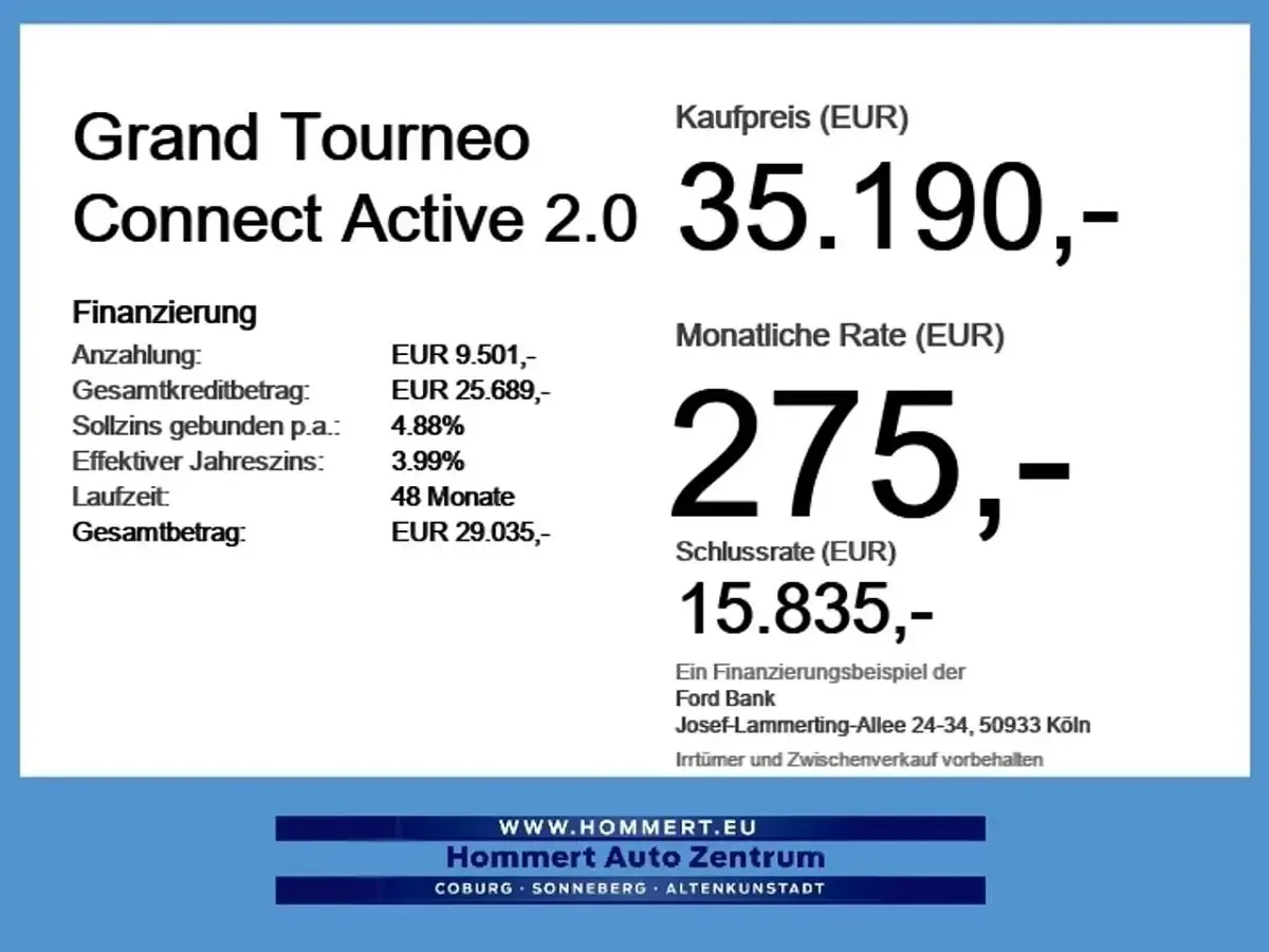 Neu Ford Grand Tourneo Connect Active 122 PS (89 kW) 2026 Boundless blue Van / Kleinbus