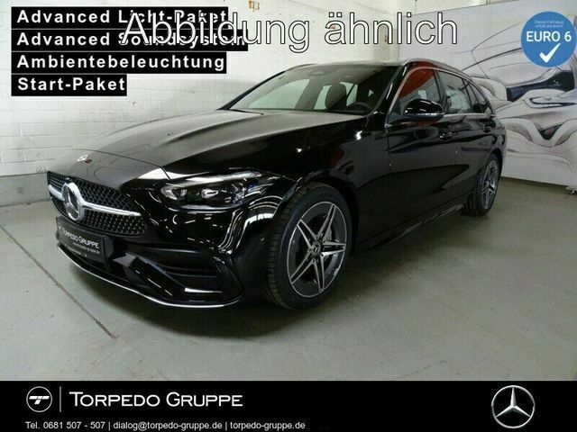 Schwarz Gebraucht 2021 Mercedes C220 AMG Kombi | 27.790 € (Guter Preis) - Bild 1/4