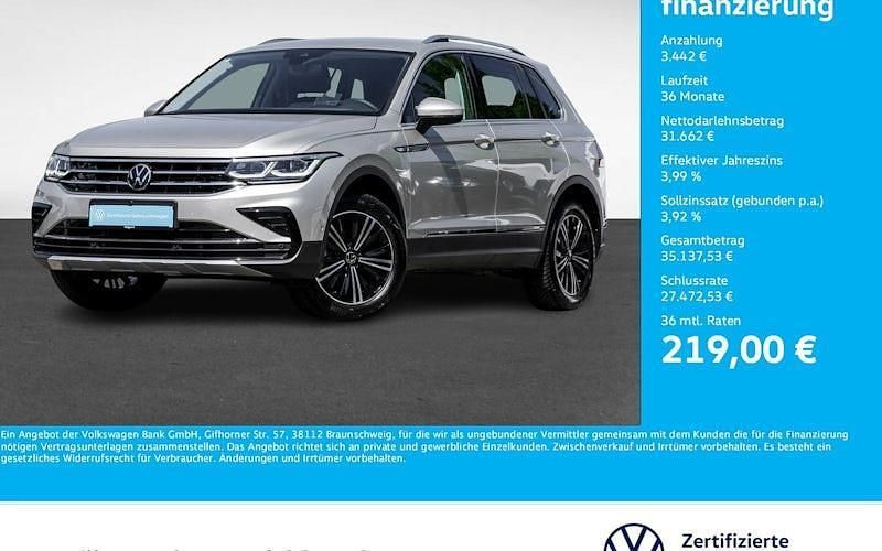 Silber Gebraucht 2024 VW Tiguan Elegance SUV | 35.104 € (Superpreis) - Bild 1/4