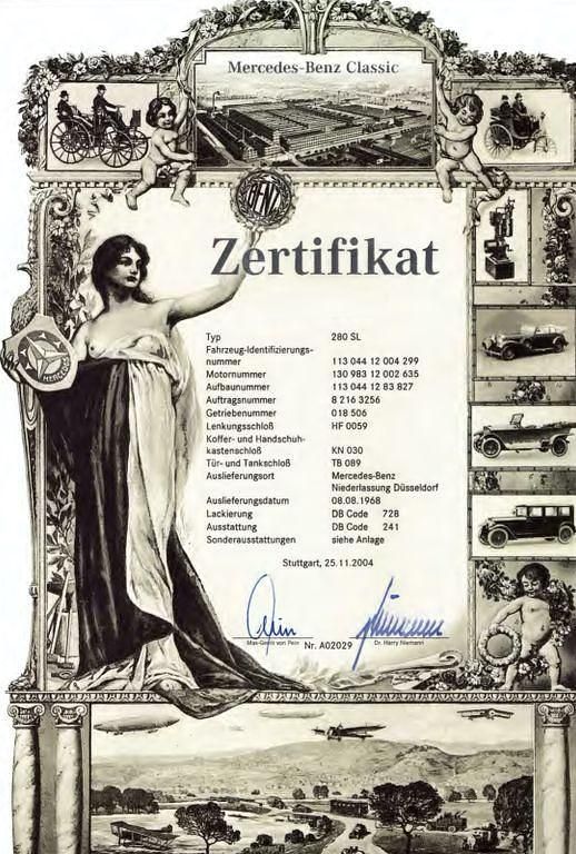 Gebraucht Mercedes SL280 170 PS (125 kW) 1968 Grau Cabrio