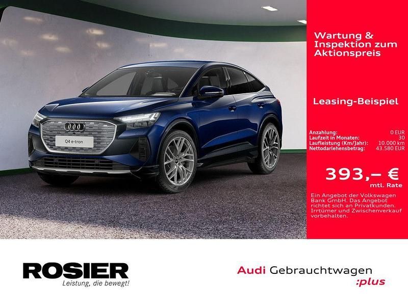 Blau / navarrablau Gebraucht 2025 Audi Q4 Sportback e-tron Comfort SUV | 43.580 € - Bild 1/4