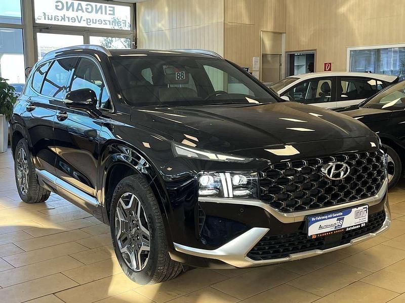 Schwarz Gebraucht 2021 Hyundai Santa Fe Signature SUV | 32.900 € - Bild 1/4