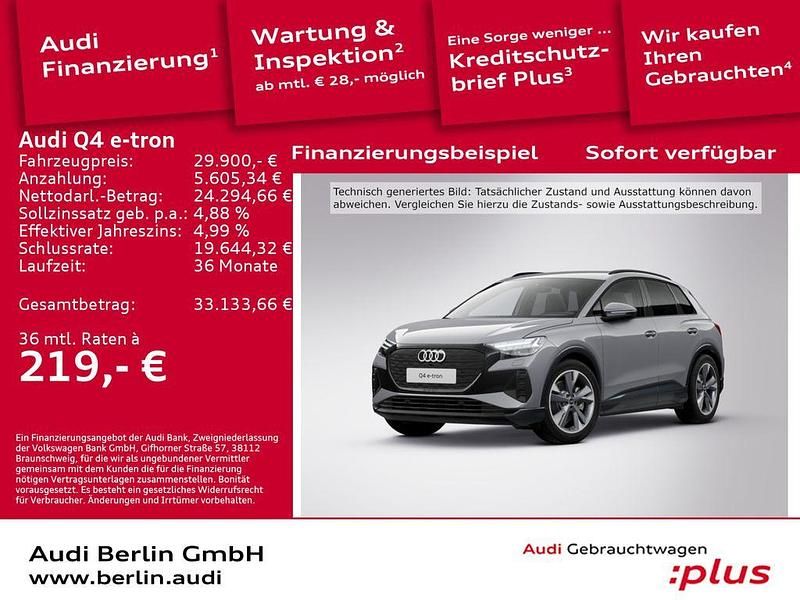 Kieselgrau Gebraucht 2022 Audi Q4 e-tron Ambiente SUV | 29.900 € (Fairer Preis) - Bild 1/3