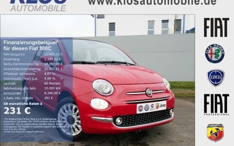 Rot Neu 2024 Fiat 500C Dolcevita Cabrio | 19.990 € (Fairer Preis) - Bild 1/4