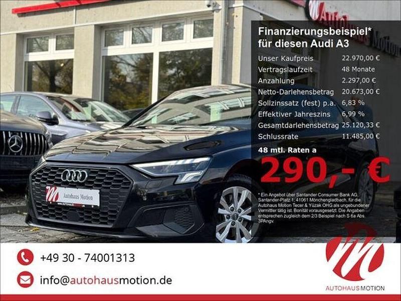 Brillantschwarz Gebraucht 2021 Audi A3 S-Line Limousine | 22.970 € (Fairer Preis) - Bild 1/4