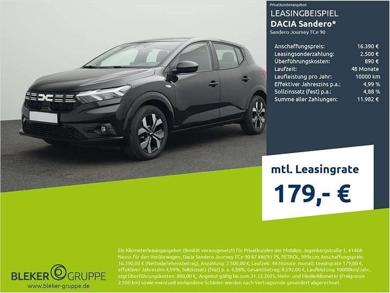 Perlmuttschwarz Gebraucht 2025 Dacia Sandero Journey Kleinwagen | 16.390 € (Guter Preis) - Bild 1/3