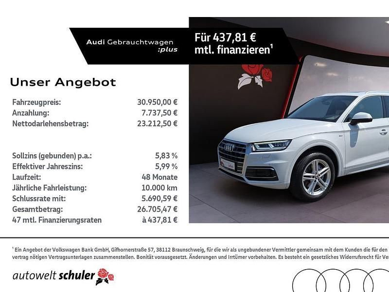 Gletscherweiss Gebraucht 2018 Audi Q5 S-Line SUV | 30.950 € (Guter Preis) - Bild 1/4