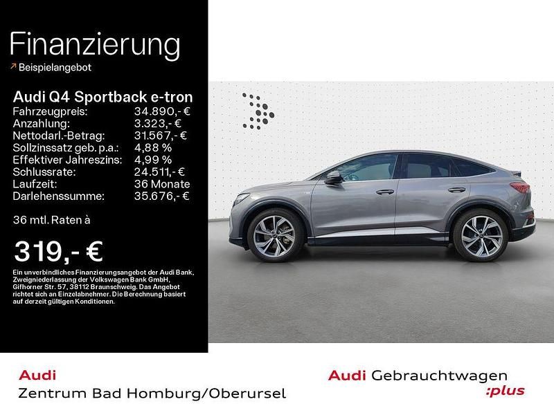 Grau Gebraucht 2022 Audi Q4 Sportback e-tron S-Line SUV | 34.390 € (Fairer Preis) - Bild 1/4