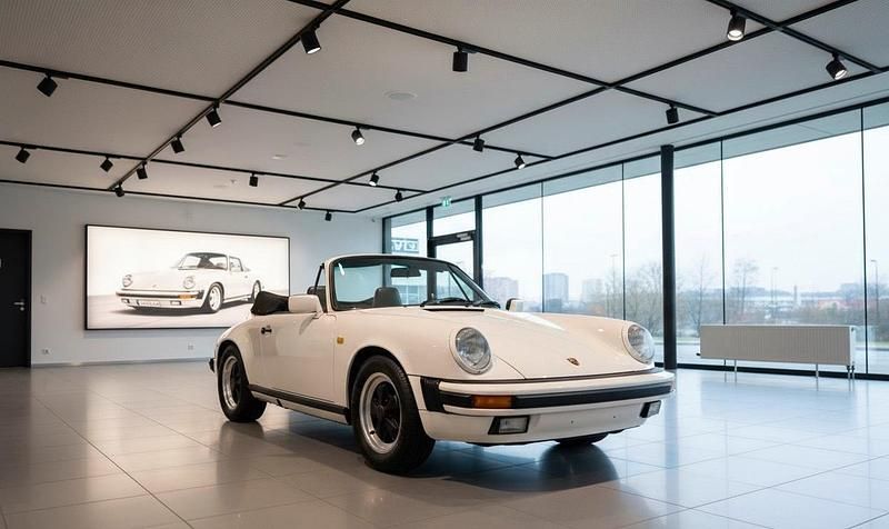 Weiß Gebraucht 1986 Porsche 911 Carrera Cabriolet Cabrio | 64.500 € - Bild 1/4