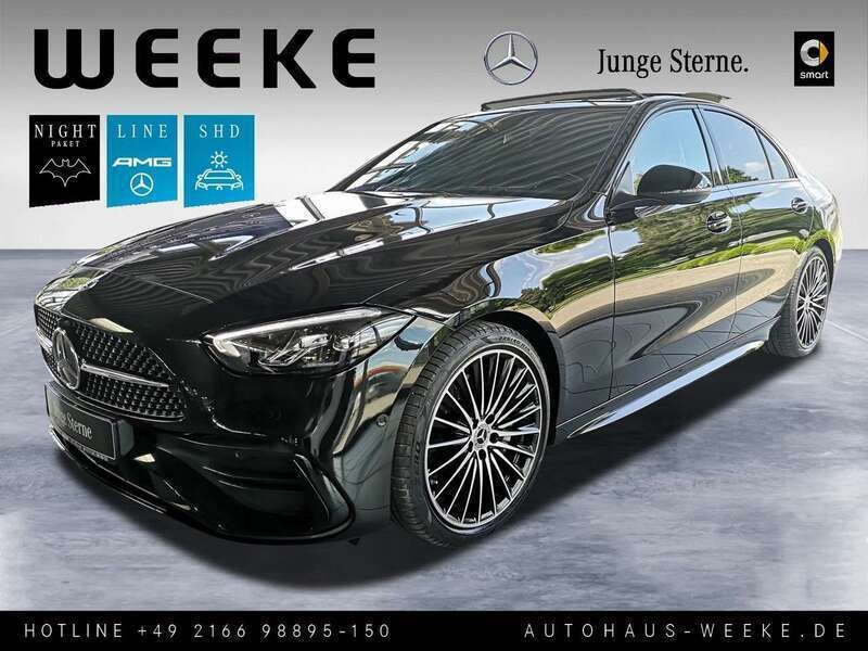 Schwarz Gebraucht 2023 Mercedes C200 Advanced Limousine | 44.689 € (Teuer) - Bild 1/4