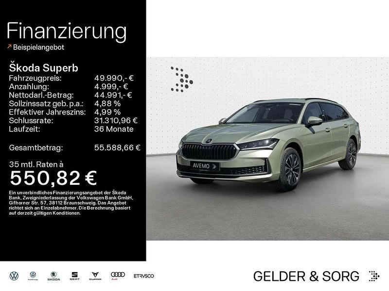 Ice teabeige metallic Gebraucht 2025 Skoda Superb Selection Kombi | 49.990 € (Teuer) - Bild 1/4