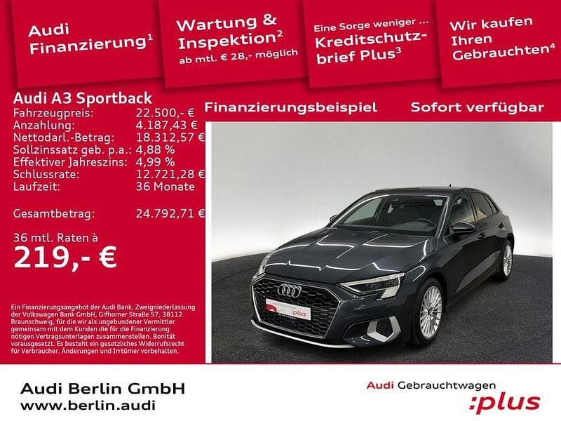 Manhattangrau metallic Gebraucht 2021 Audi A3 Ambiente Limousine | 22.500 € (Fairer Preis) - Bild 1/3