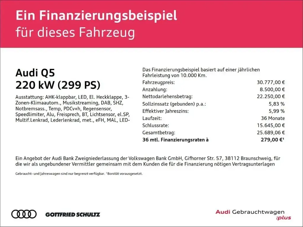 Gebraucht Audi Q5 Comfort 299 PS (219 kW) 2023 Weiss SUV