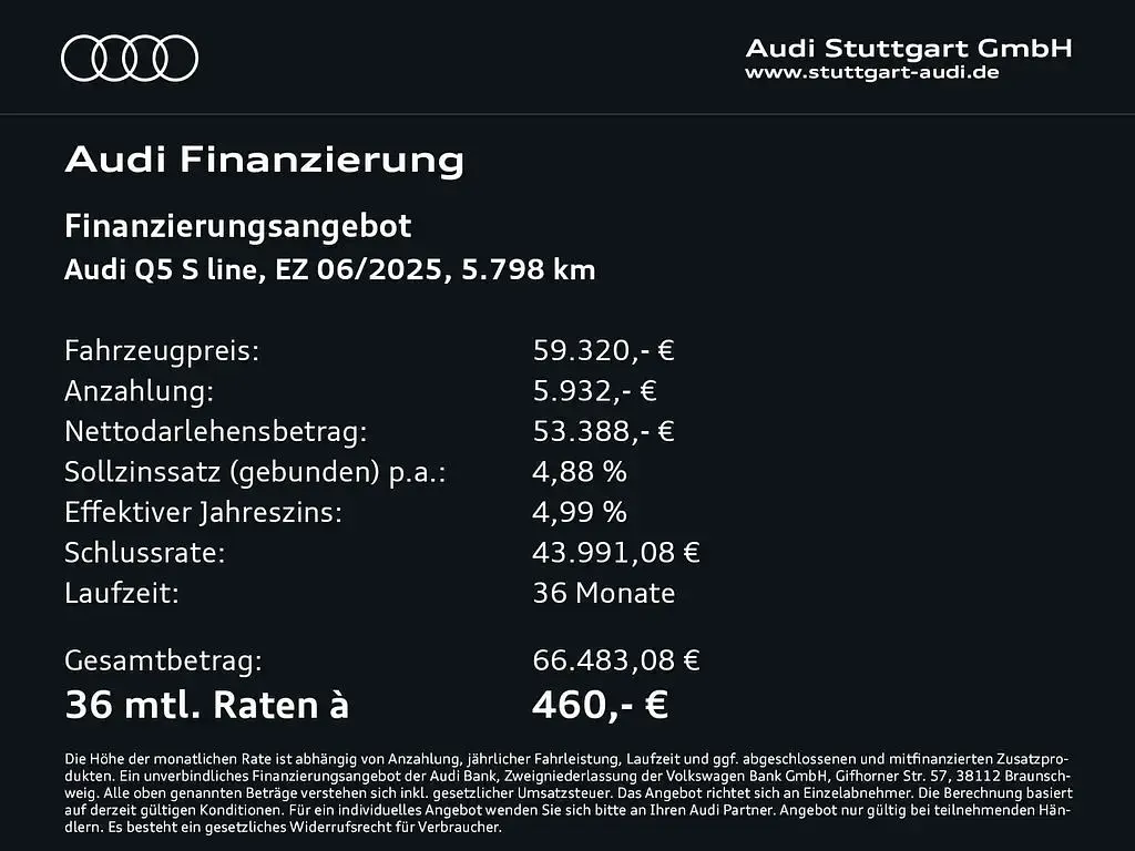 Usata Audi Q5 Sport 204 CV (150 kW) 2025 Grigio SUV