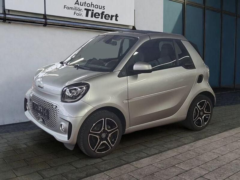 Cool silver metallic (metallic) Gebraucht 2019 Smart ForTwo Electric Drive Cabrio | 10.988 € (Fairer Preis) - Bild 1/4