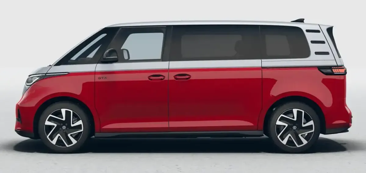Neu VW ID. Buzz GTX 250 kW (340 PS) 2026 Monosilber metallic / kirschrot Van / Kleinbus