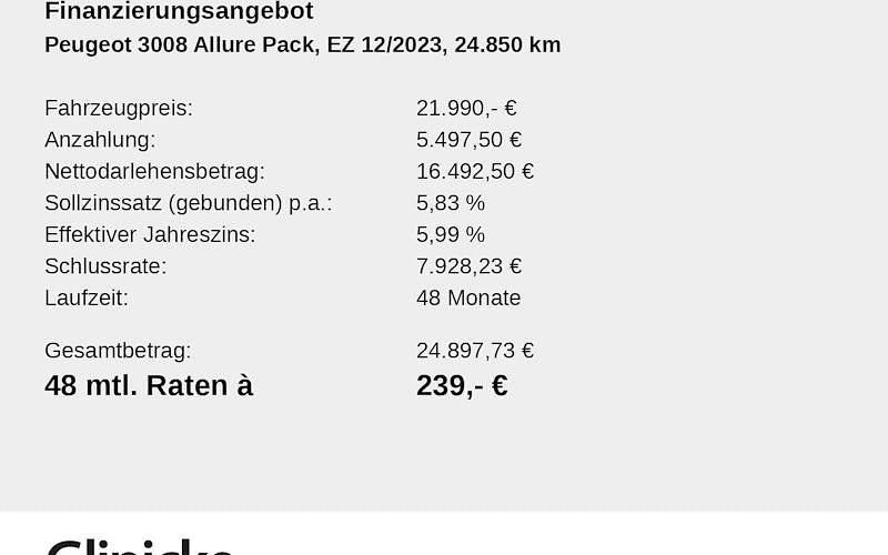 Gebraucht Peugeot 3008 Allure 131 PS (96 kW) 2023 Grau SUV