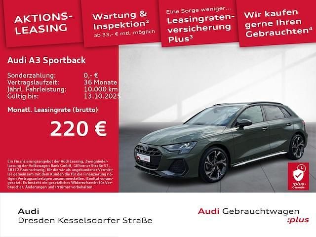 Distriktgrün metallic Gebraucht 2024 Audi A3 S-Line Limousine | 30.980 € (Guter Preis) - Bild 1/4