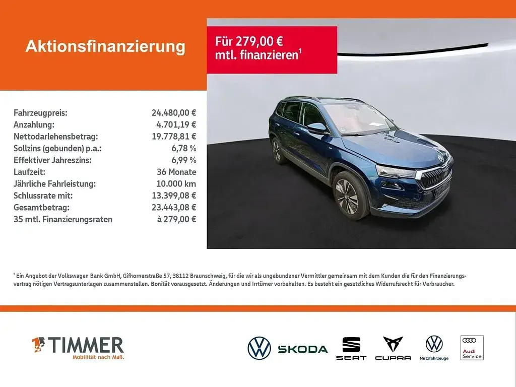 Gebraucht Skoda Karoq Ambition 150 PS (110 kW) 2022 Blau SUV