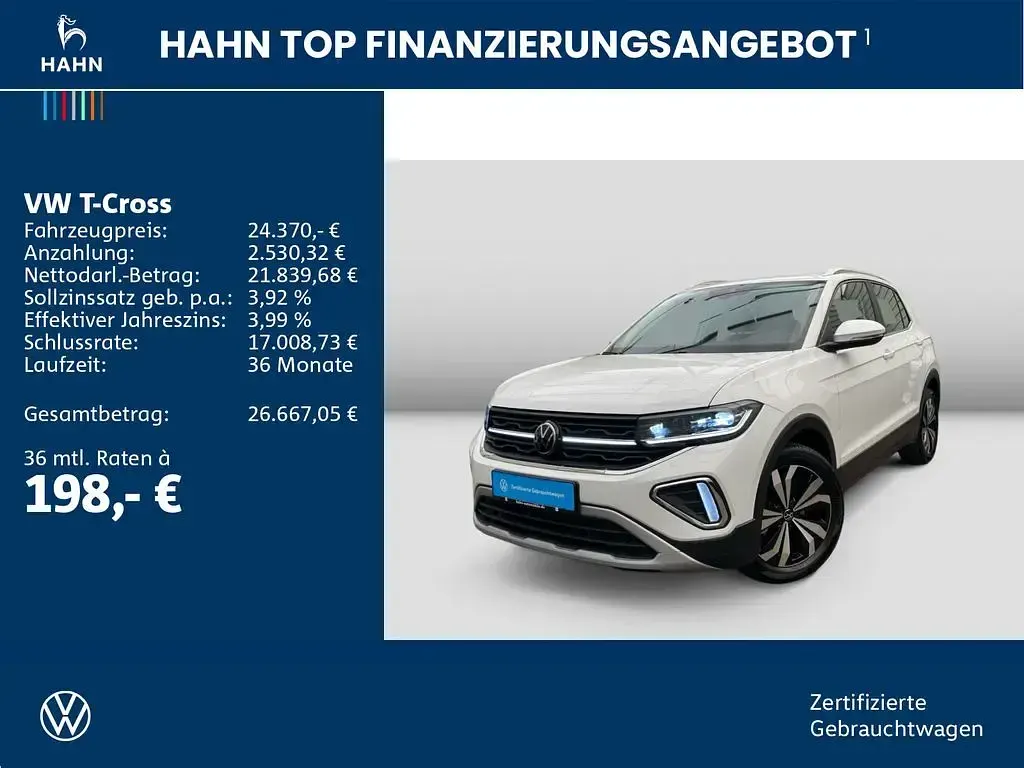 Gebraucht VW T-Cross Style 116 PS (85 kW) 2025 Pure white SUV