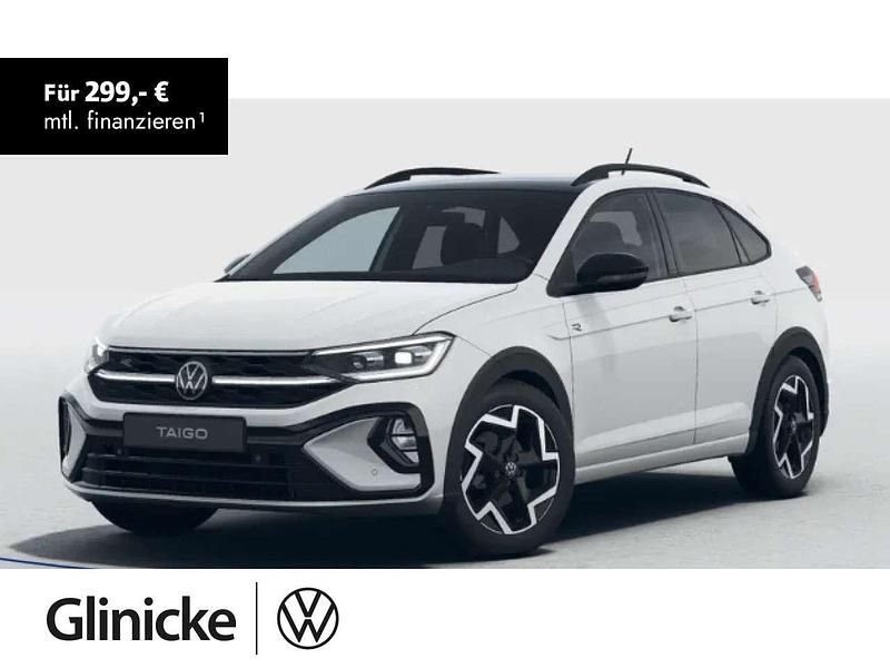 Pure white / schwarz Gebraucht 2025 VW Taigo R-line SUV | 35.900 € - Bild 1/3