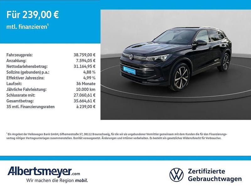 Schwarz Gebraucht 2025 VW Tiguan Goal SUV | 38.759 € (Superpreis) - Bild 1/3
