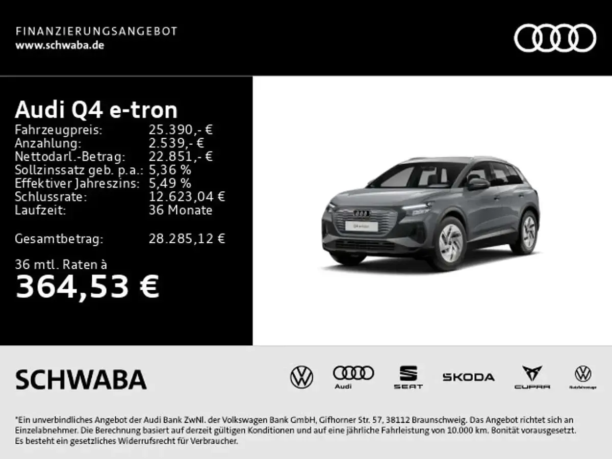 Gebraucht Audi Q4 e-tron Comfort 125 kW (170 PS) 2023 Grau SUV