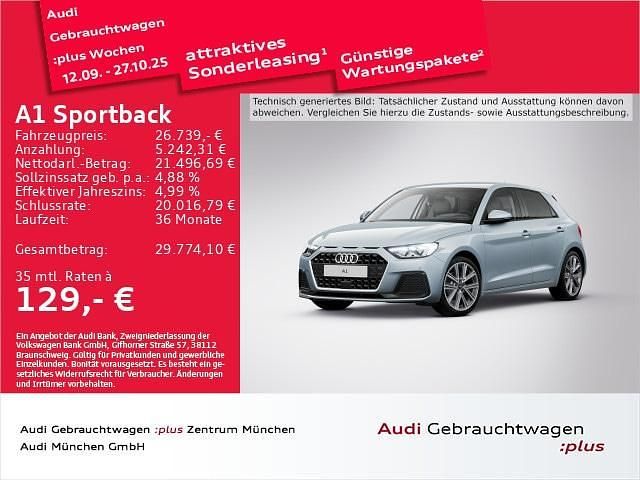 Grau Gebraucht 2024 Audi A1 Sportback Advanced Kleinwagen | 26.739 € (Fairer Preis) - Bild 1/3