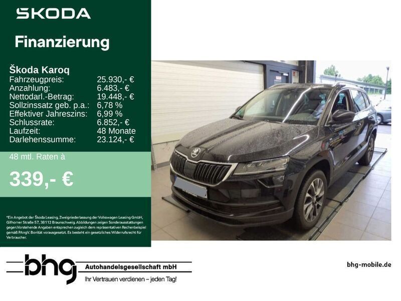 Blackmagic perleffekt Gebraucht 2020 Skoda Karoq Drive SUV | 25.430 € (Etwas zu teuer) - Bild 1/2