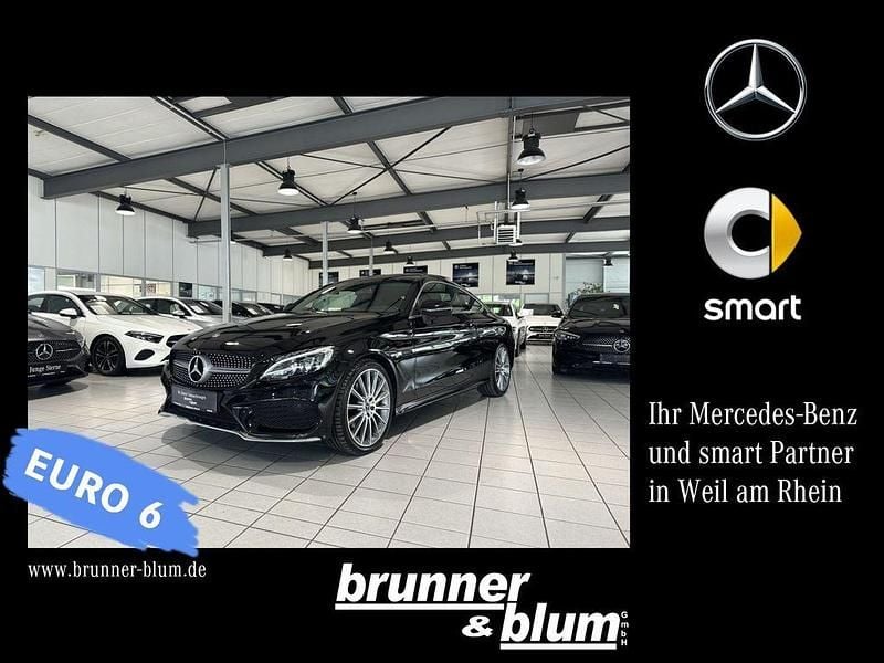 Lack obsidianschwarz Gebraucht 2018 Mercedes C200 AMG Coupé | 24.490 € (Fairer Preis) - Bild 1/4