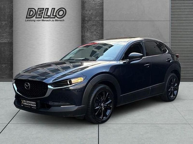 Deep crystal blue Gebraucht 2022 Mazda CX-30 Homura-Line SUV | 25.490 € (Fairer Preis) - Bild 1/4