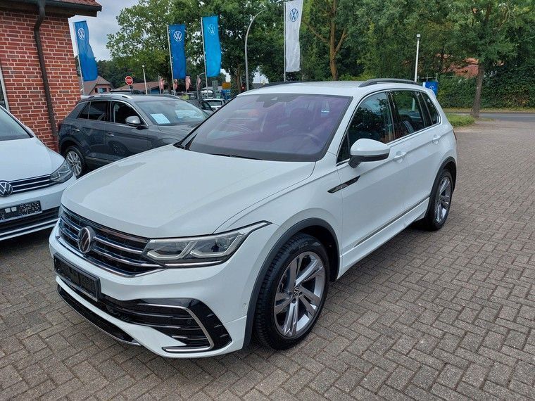 Weiß Gebraucht 2021 VW Tiguan R-line SUV | 33.490 € (Teuer) - Bild 1/4