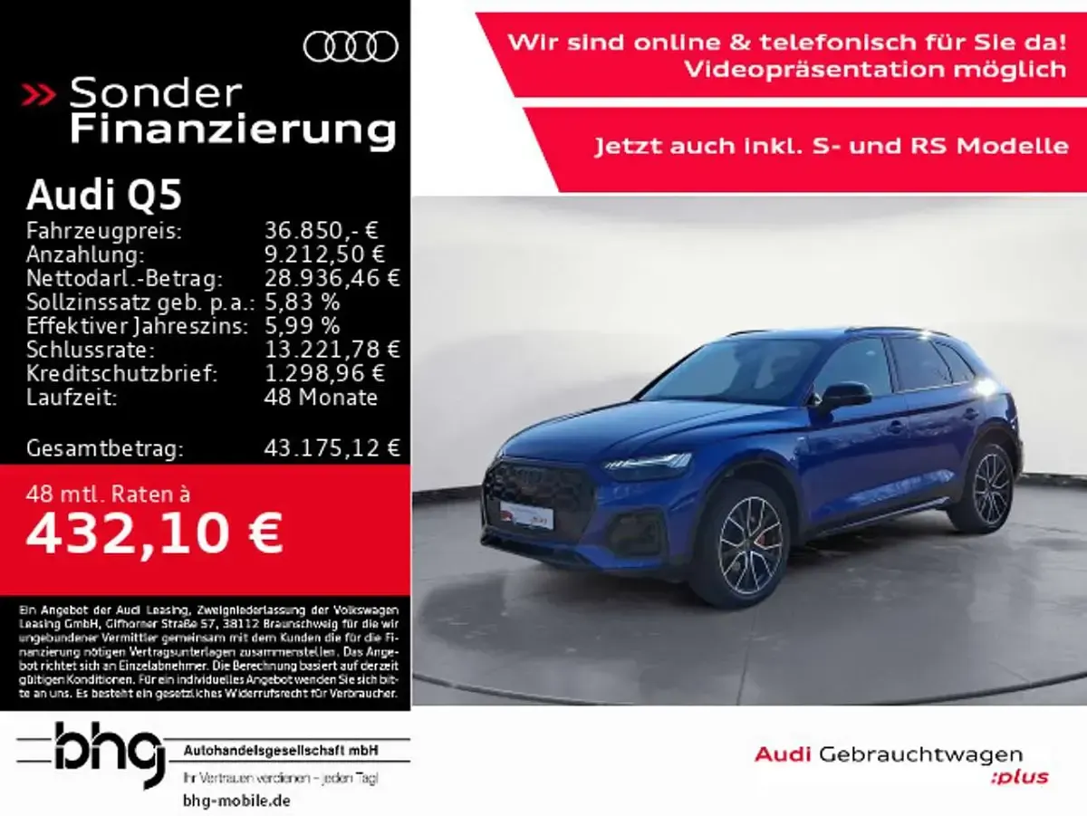 Gebraucht Audi Q5 S-Line 204 PS (150 kW) 2023 SUV