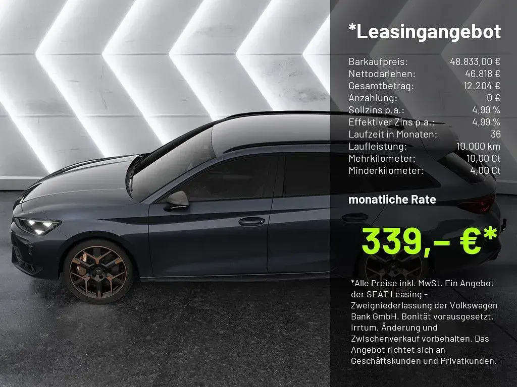 Neu Cupra Leon VZ 333 PS (244 kW) 2026 Grau Limousine