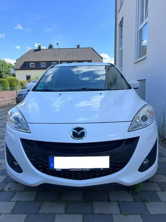 Gebraucht Mazda 5 Edition 150 PS (110 kW) 2012 Weiß Van / Kleinbus