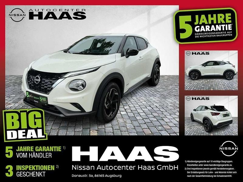 Brilliant white (m) (metallic) Gebraucht 2024 Nissan Juke N-Connecta SUV | 23.480 € (Guter Preis) - Bild 1/4