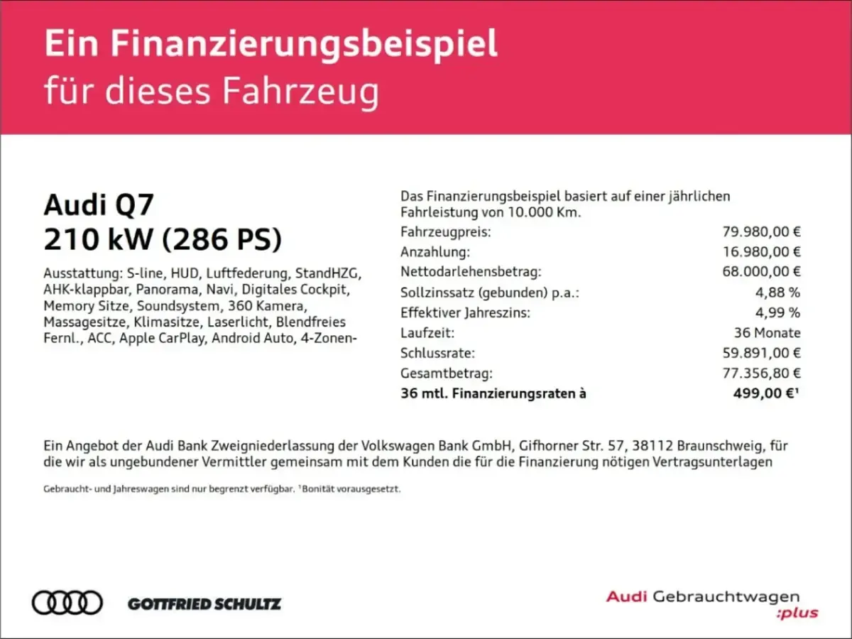 Gebraucht Audi Q7 S-Line 286 PS (210 kW) 2025 Silber SUV