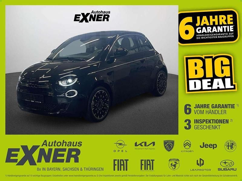 Onyx schwarz Neu 2025 Fiat 500e La Prima Cabrio | 27.990 € - Bild 1/4