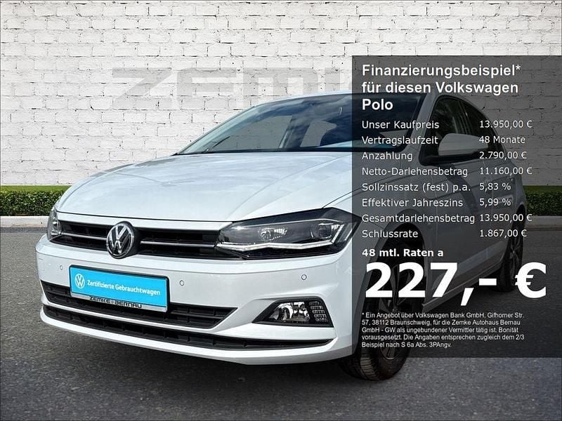 Weiss Gebraucht 2018 VW Polo Comfortline Kleinwagen | 13.950 € (Fairer Preis) - Bild 1/4