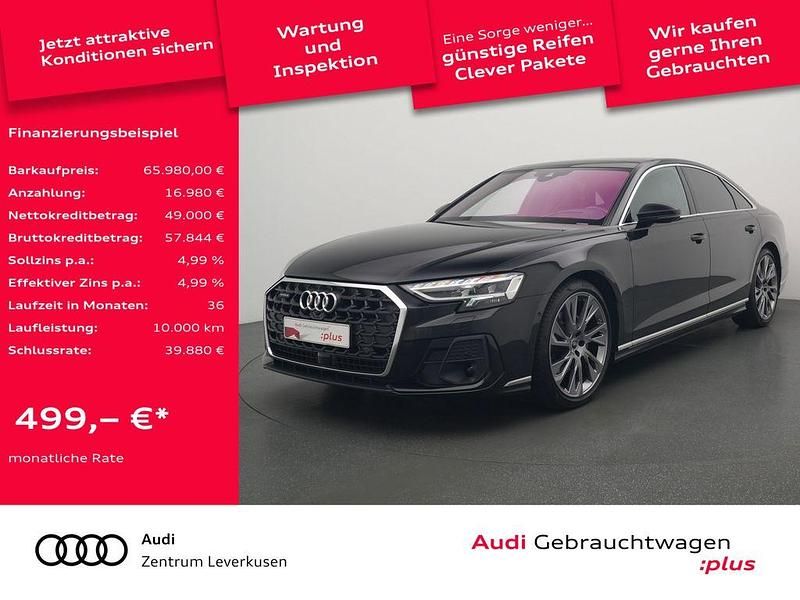 Mythosschwarz metallic Gebraucht 2022 Audi A8 Ambiente Limousine | 65.980 € (Etwas zu teuer) - Bild 1/4