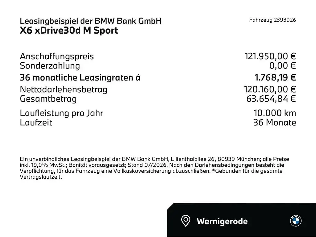 Neu BMW X6 M Sport 286 PS (210 kW) 2025 Black sapphire (schwarz) SUV