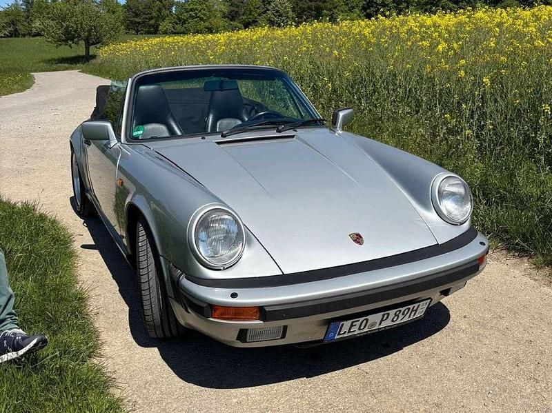 Silber Gebraucht 1989 Porsche 911 Carrera Cabriolet Cabrio | 62.500 € - Bild 1/4